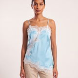 Asymmetric Lace Tank Top with V Neck and Open Back – product detail view 5