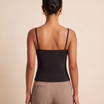 Lace Trim Crop Cami with U Neck and Open Back – alternate product view