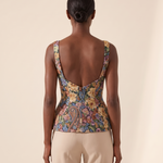 Haven Elegant Floral Open-Back Top – Multicolour Floral – back