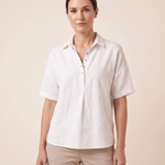 Eloise Contemporary Button-Front Collared Shirt – White – variant