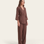 Two Piece Trouser Set with Relaxed Fit — three-quarter view