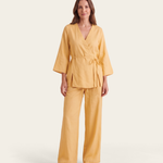 Two Piece Trouser Set with Relaxed Fit — Yellow colour