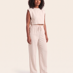 Linen Pant Set with Relaxed Fit — angle