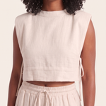 Linen Pant Set with Relaxed Fit — detail