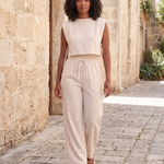 Linen Pant Set with Relaxed Fit — lifestyle 2
