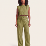 Linen Pant Set with Relaxed Fit — colour