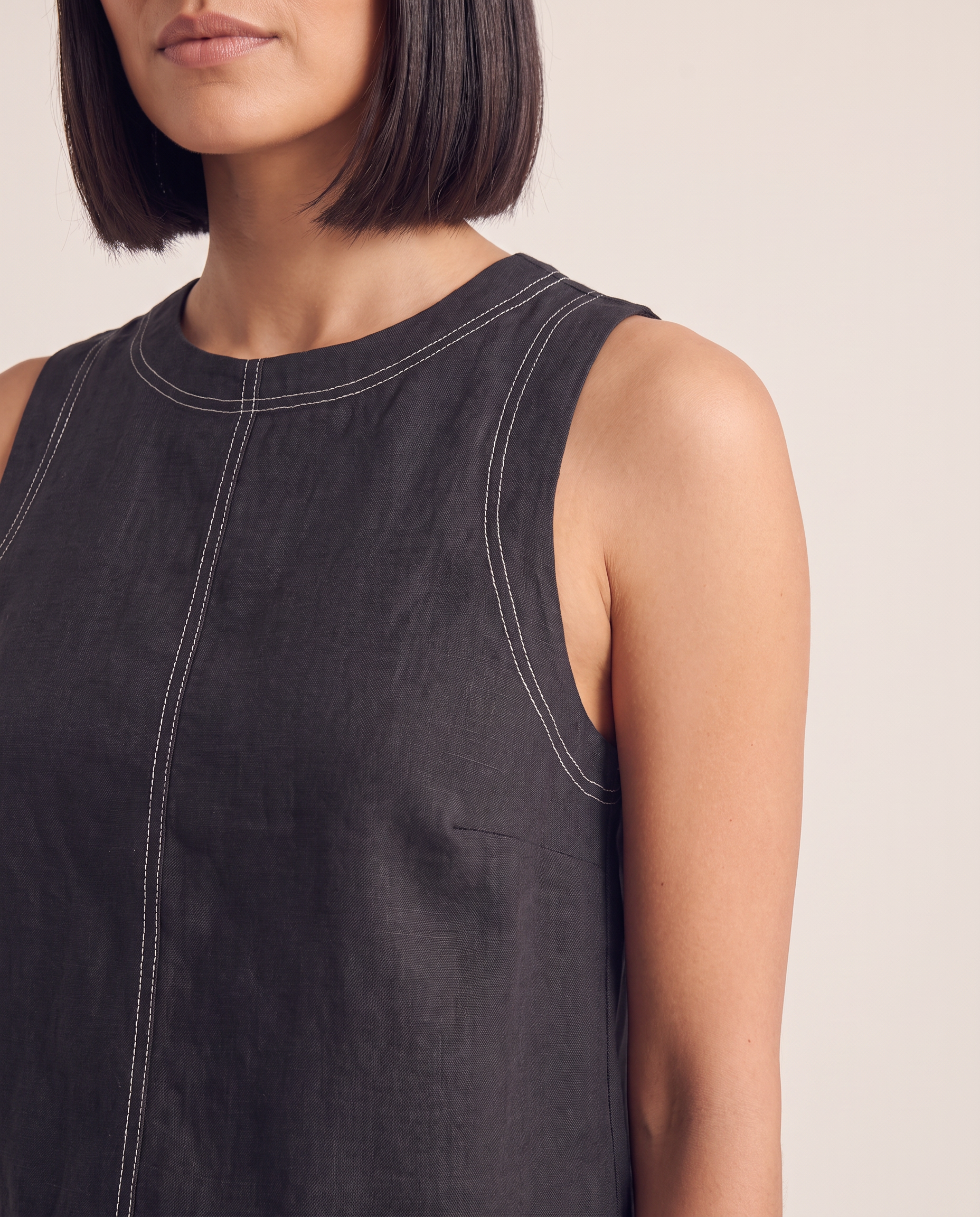 Sleeveless Vest and Wide Leg Trouser Set — detail