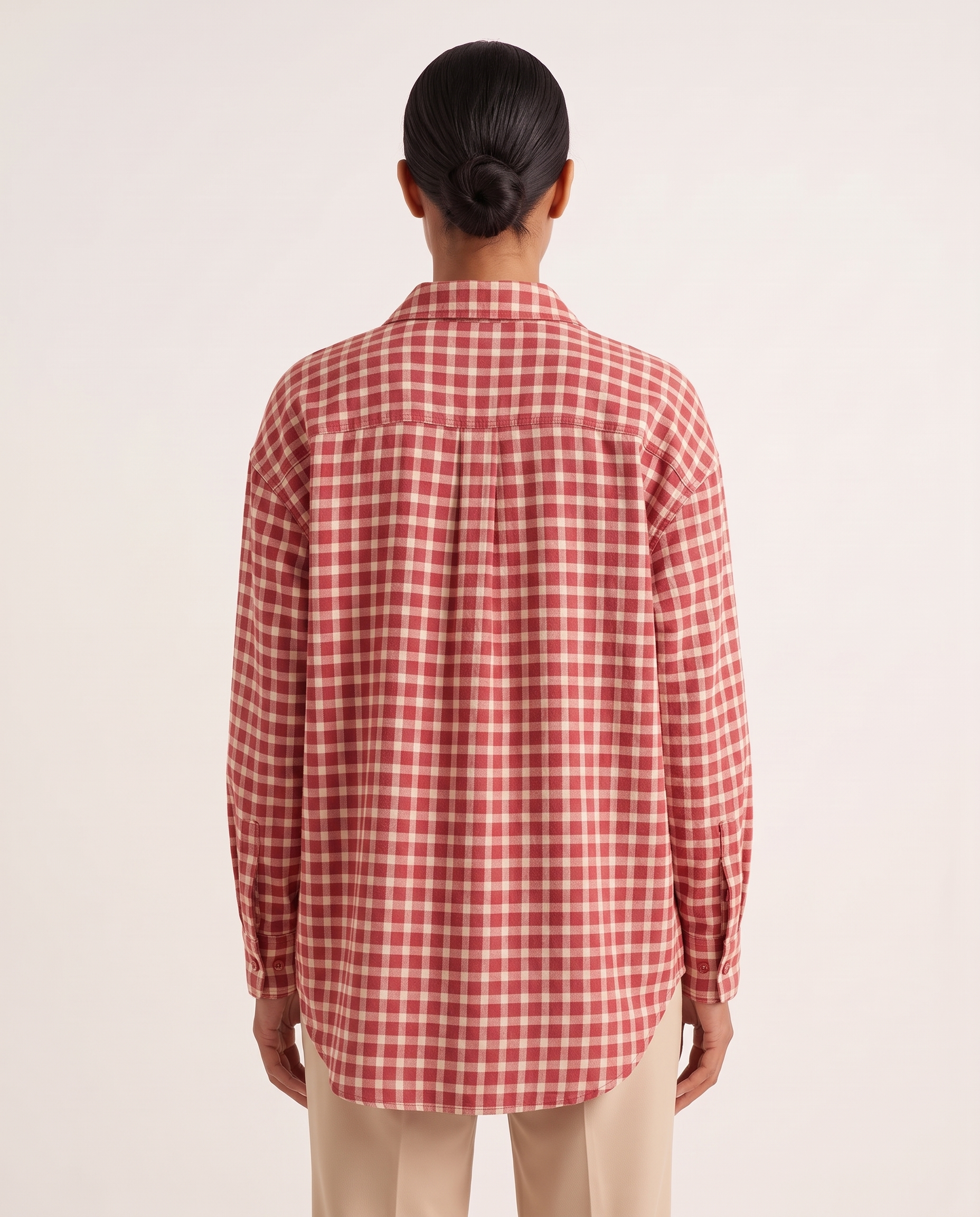 Rowan Vintage Red Plaid Overshirt – Red – back
