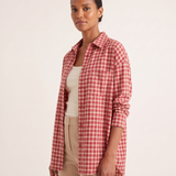 Rowan Vintage Red Plaid Overshirt – Red – angle