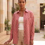 Rowan Vintage Red Plaid Overshirt – Red – lifestyle