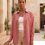 Rowan Vintage Red Plaid Overshirt – Red – lifestyle