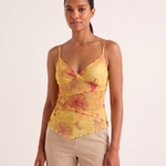 Floral Mesh Camisole Top – Yellow Floral – variant