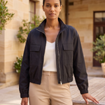 Onyx Relaxed High-Neck Zip Jacket – Black – lifestyle