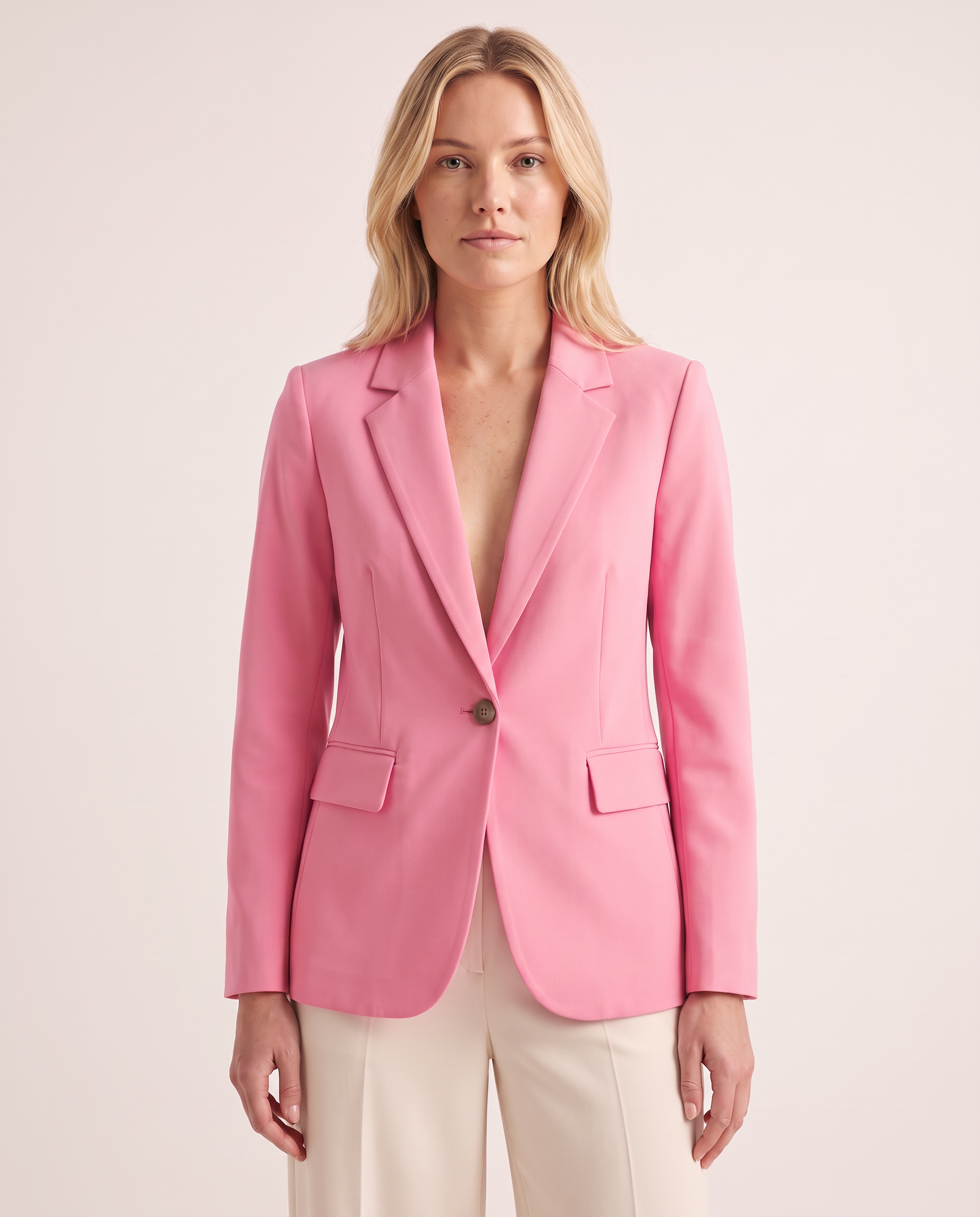Single Button Tailored Blazer — colour