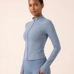 Aura Pilates Quick-Dry Long-Sleeve Jacket – Sky Blue – angle