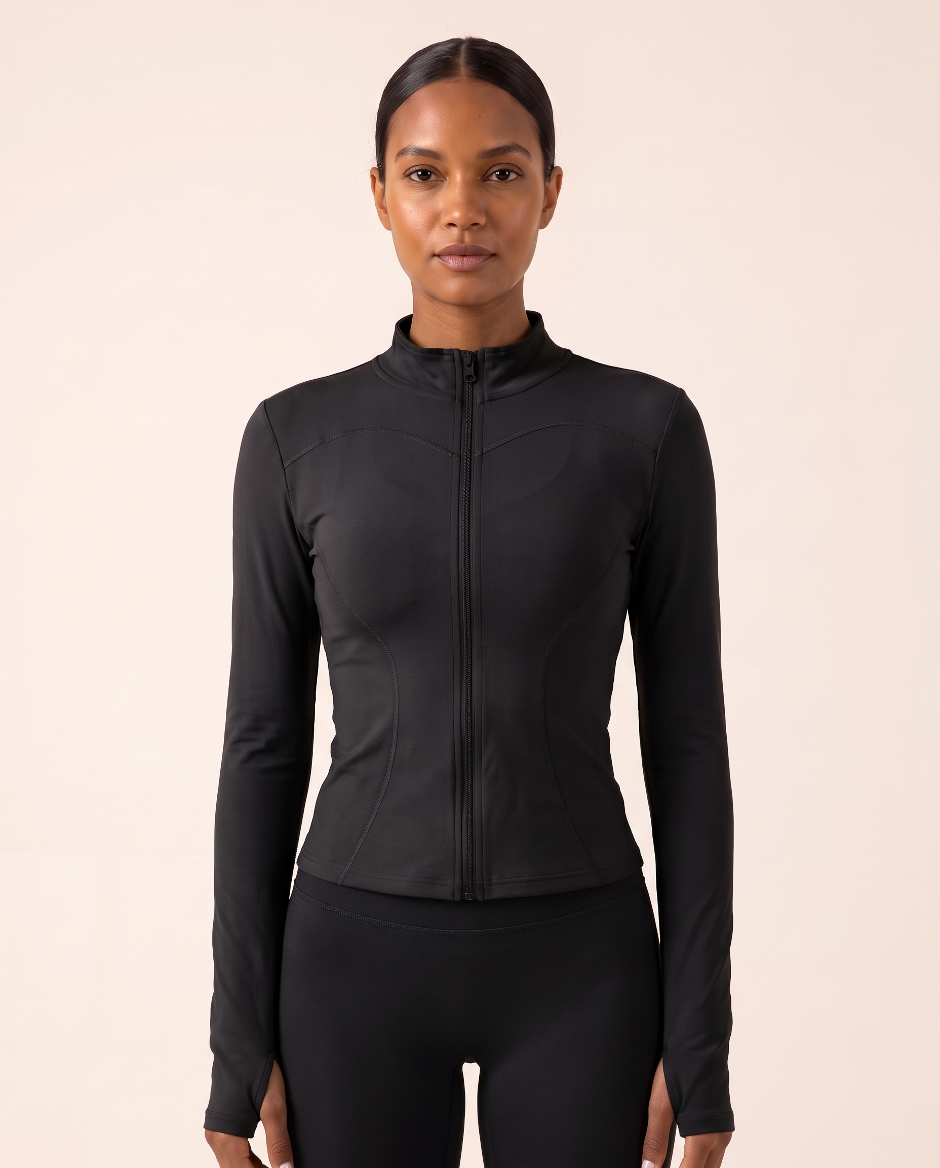 Aura Pilates Quick-Dry Long-Sleeve Jacket – Black – variant