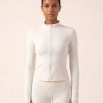 Aura Pilates Quick-Dry Long-Sleeve Jacket – Ivory – variant