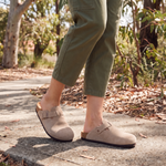 Ellis Buckle-Strap Cork-Footbed Clogs — Beige — Australian lifestyle 2