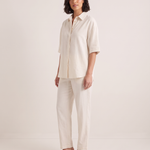 Linen Trouser Set with Relaxed Fit — angle