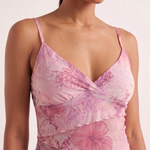 Floral Mesh V Neck Camisole Top — detail