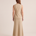 Studio back — Sleeveless Button Front Top and Skirt Set
