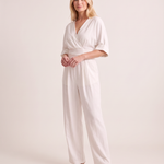 Surplice V Neck Wide Leg Jumpsuit — angle