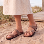 Sienna Toe-Loop Cork-Footbed Sandals — Taupe — Australian lifestyle 3