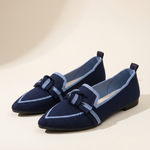 Romy Comfortable Knit Pointed-Toe Loafers — hero view