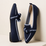 Romy Comfortable Knit Pointed-Toe Loafers — side view
