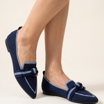 Romy Comfortable Knit Pointed-Toe Loafers — Australian studio lifestyle view