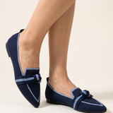 Romy Comfortable Knit Pointed-Toe Loafers — Australian studio lifestyle view