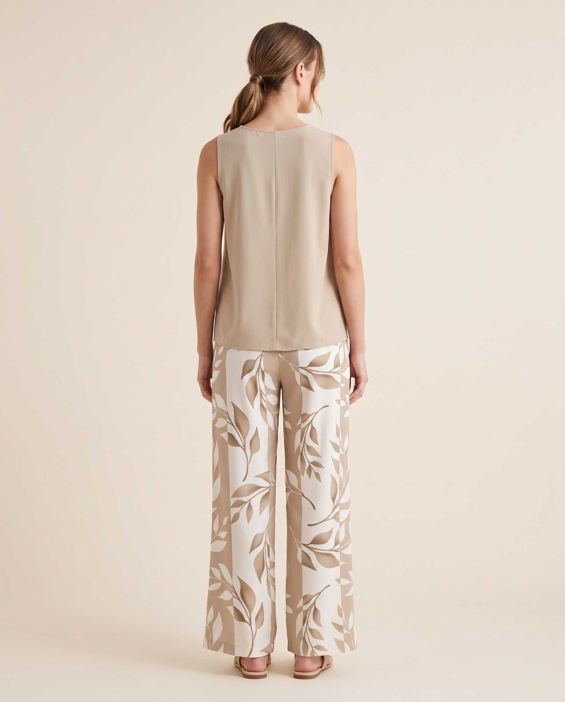 Rue Relaxed Sleeveless Two-Piece Trouser Set – back