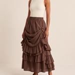 Tiered Ruffle Maxi Skirt – angle