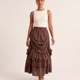 Tiered Ruffle Maxi Skirt – lifestyle