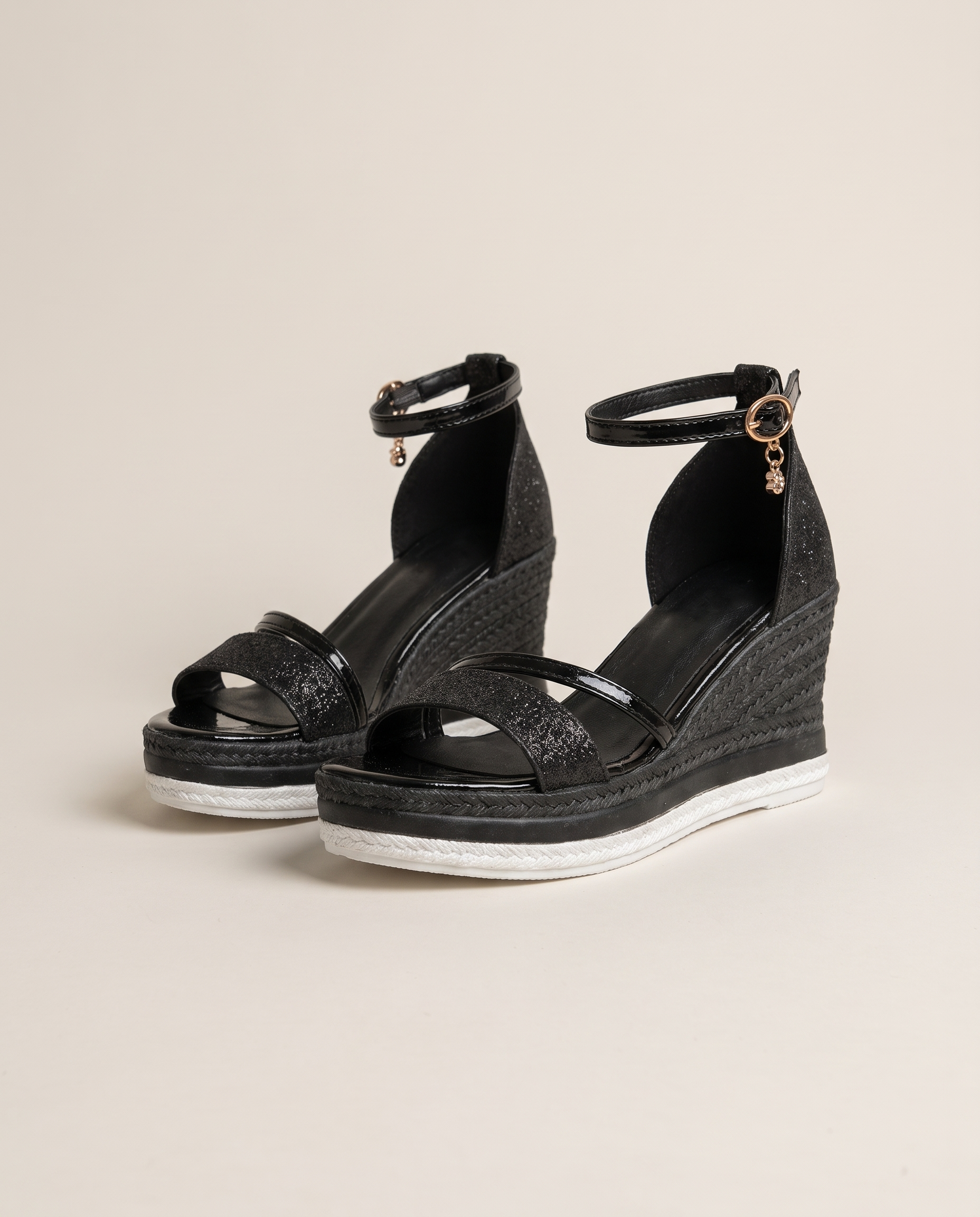 Sienna Orthopaedic Cushioned Slip-On Sandals — Black variant
