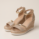 Sienna Orthopaedic Cushioned Slip-On Sandals — Gold variant
