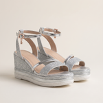 Sienna Orthopaedic Cushioned Slip-On Sandals — Silver variant