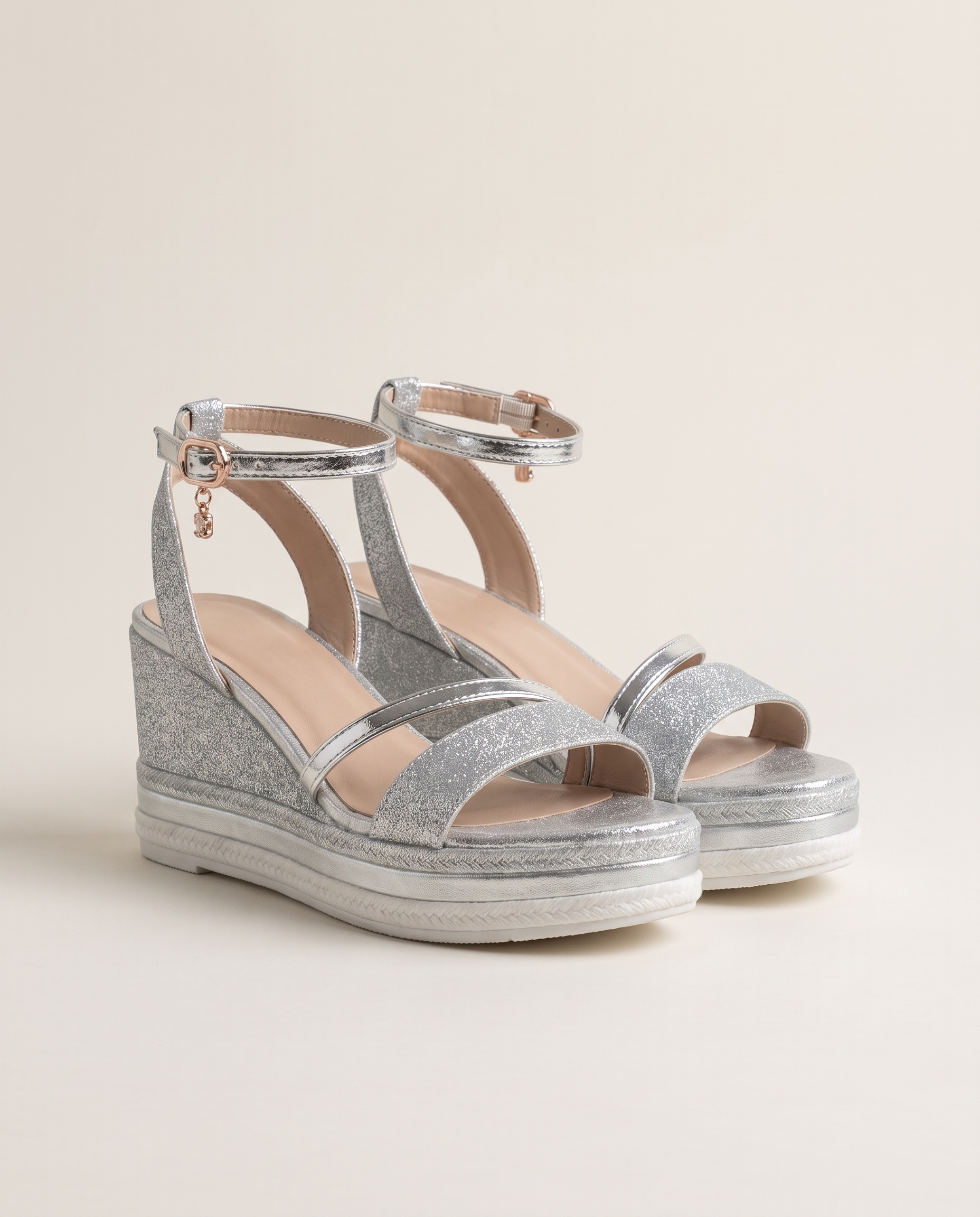 Sienna Orthopaedic Cushioned Slip-On Sandals — Silver variant