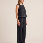 Sleeveless Vest and Wide-Leg Trouser Set — three-quarter view