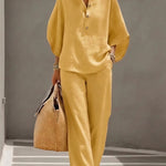 Frankie Elegant Wide-Leg Collared Trouser Set – product detail view 5