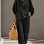 Frankie Elegant Wide-Leg Collared Trouser Set – product detail view 6