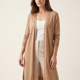 Soleil Longline Lightweight Knit Cardigan – studio front view