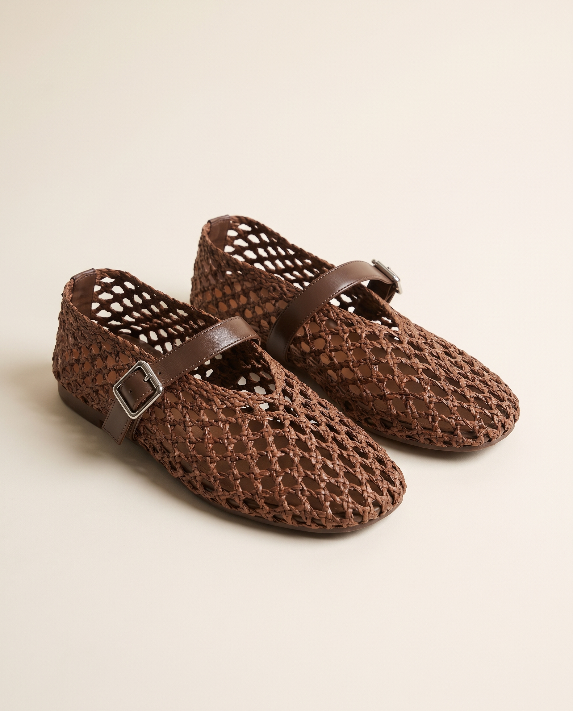 Solene Classic Round-Toe Mesh Mules — hero view