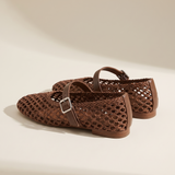 Solene Classic Round-Toe Mesh Mules — side view