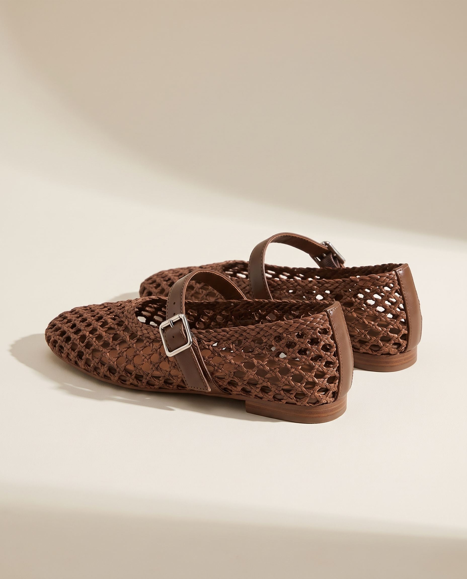 Solene Classic Round-Toe Mesh Mules — side view