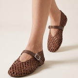 Solene Classic Round-Toe Mesh Mules — Australian studio lifestyle view
