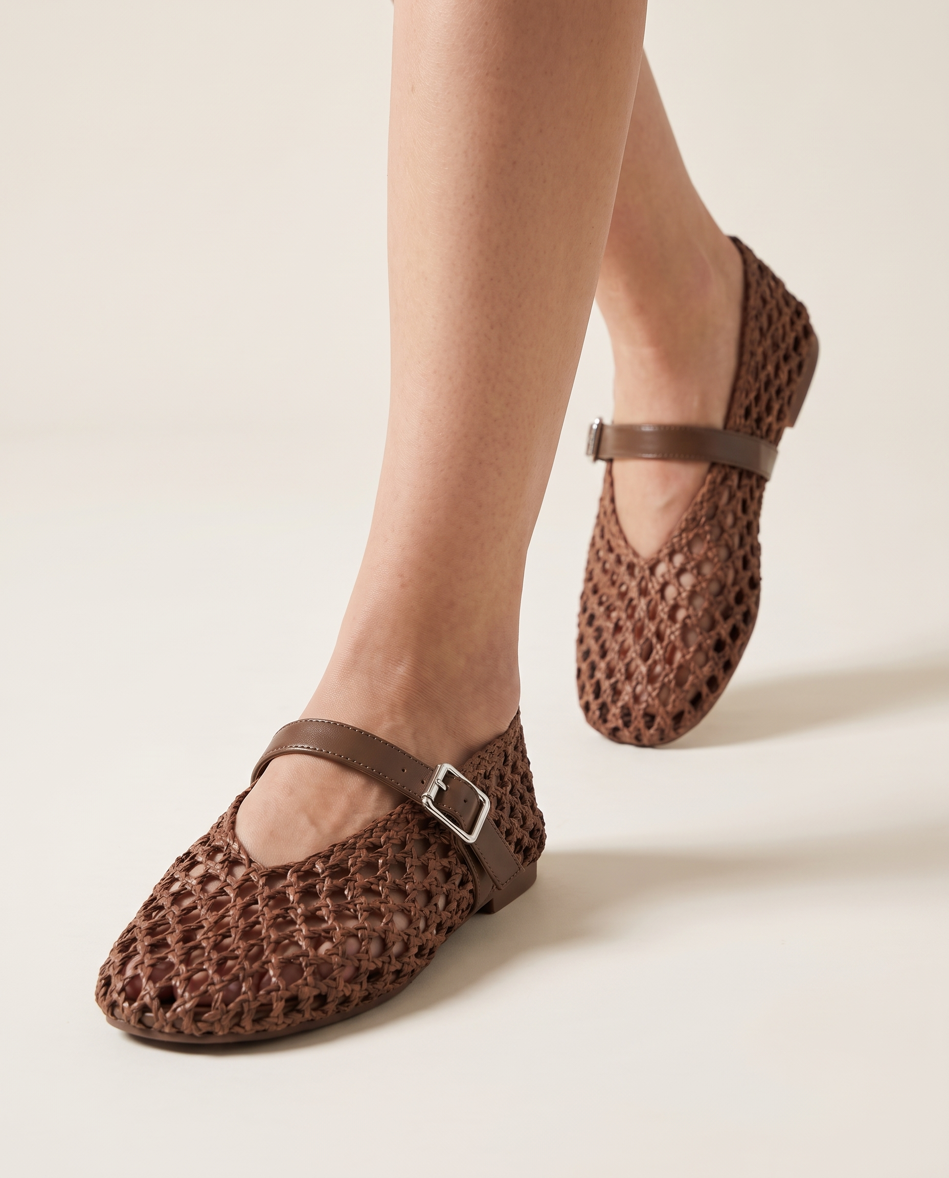 Solene Classic Round-Toe Mesh Mules — Australian studio lifestyle view