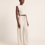 Solène Relaxed Linen Pant Set — three-quarter view
