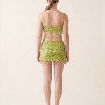 Sora Sequin Fringe Crop Top and Mini Skirt Separates – back