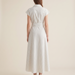 Sleeveless Button-Front Maxi Dress — back view